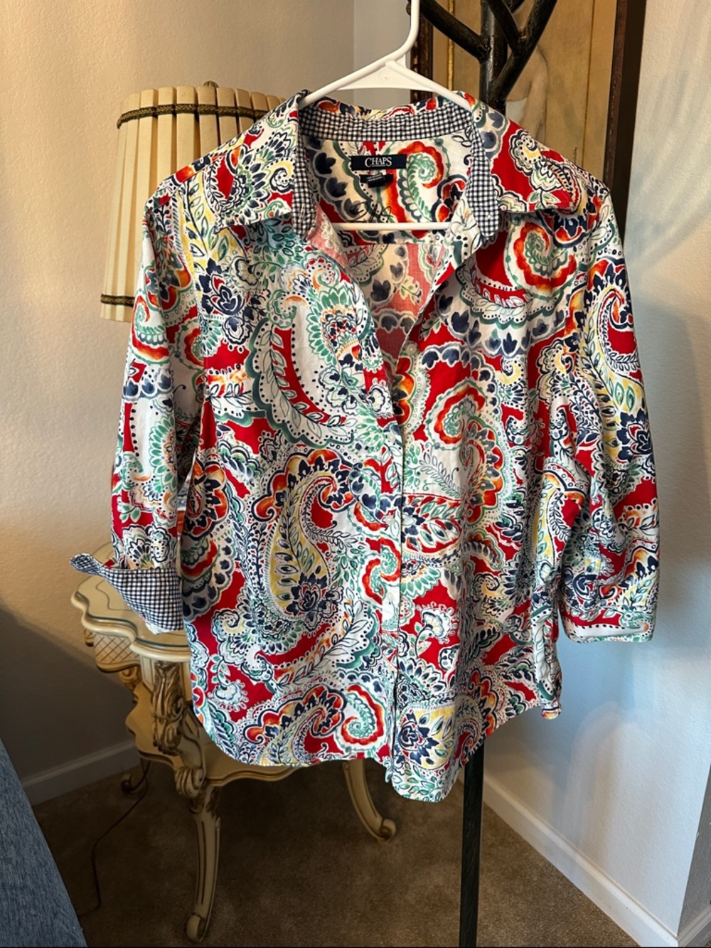 Chaps Women's Multicolor Paisley Button-Down Shirt